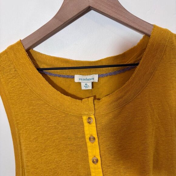 Sundance Benita Henley Tank NEW Gold Flake Size XL - Picture 7 of 11